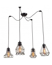 Lampa wisząca Imperia LP-2309/4P BK Light Prestige oprawa wisząca w stylu industrialnym