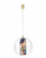Lampa wisząca Feria M 10907116 KASPA kulista oprawa z dekoracyjną tubą