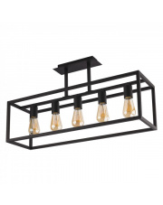 Plafon CRATE 9047 Nowodvorski Lighting czarna geometryczna oprawa w stylu Loft