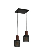 Lampa Wisząca ARES BLACK 2xE27