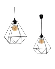 Lampa wisząca BASKET BLACK 1xE27