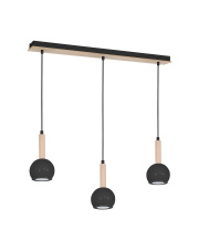 Lampa wisząca BOLLE BLACK 3xGU10