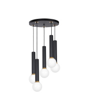 Lampa wisząca AURIS BLACK 5xE14