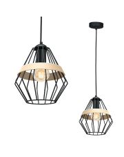 Lampa wisząca CLIFF BLACK 1xE27