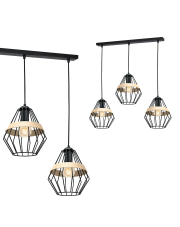 Lampa wisząca CLIFF BLACK 3xE27