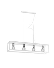 Lampa wisząca CAGE WHITE 4xE27