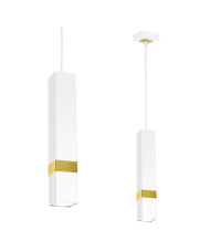 Lampa wisząca VIDAR WHITE/GOLD 1xGU10