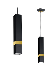 Lampa wisząca VIDAR BLACK/GOLD 1xGU10