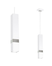 Lampa wisząca VIDAR WHITE/CHROME 1xGU10