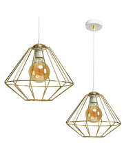 Lampa wisząca LUPO WHITE/GOLD 1xE27