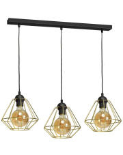 Lampa wisząca LUPO BLACK/GOLD 3xE27