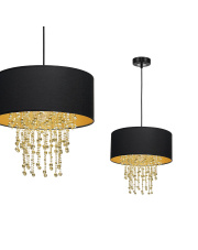 Lampa wisząca ALMERIA BLACK/GOLD 1xE27