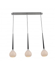 Lampa wisząca Libra MD2128B-3W Zuma Line chromowo-biała oprawa wisząca na listwie