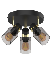 ASTI JP03C-SP-03R-BG.442 lampa sufitowa w kolorze czarnym i złotym Zuma Line