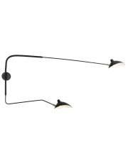 Lampa ścienna CRANE-2W czarna 175 cm