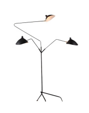 Lampa stojąca CRANE-3F czarna 210 cm