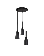 Lampa wisząca Solin wisząca 3xE27 czarna LP-181/3P BK