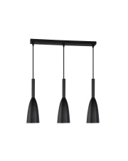 Lampa wisząca Solin wisząca 3xE27 czarna LP-181/3L BK