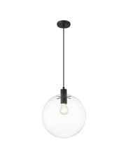 Lampa wisząca Puerto duża 1xE27 czarna LP-004/1P L BK