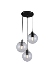 Lampa wisząca Puerto 3xE27 czarna LP-004/3P BK