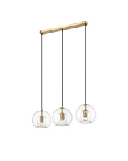 Lampa wisząca Arette 3xE27 złota/transparentna LP-133/3L